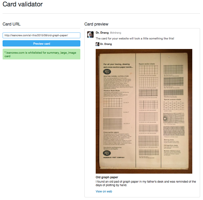 Twitter Card validator