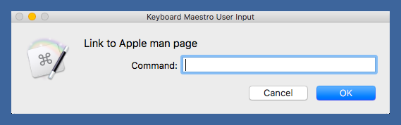 User input window