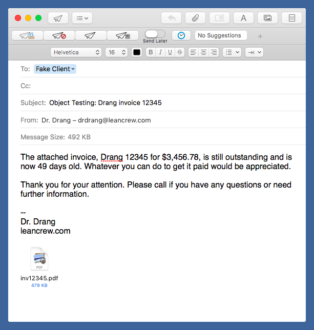 Dunning email