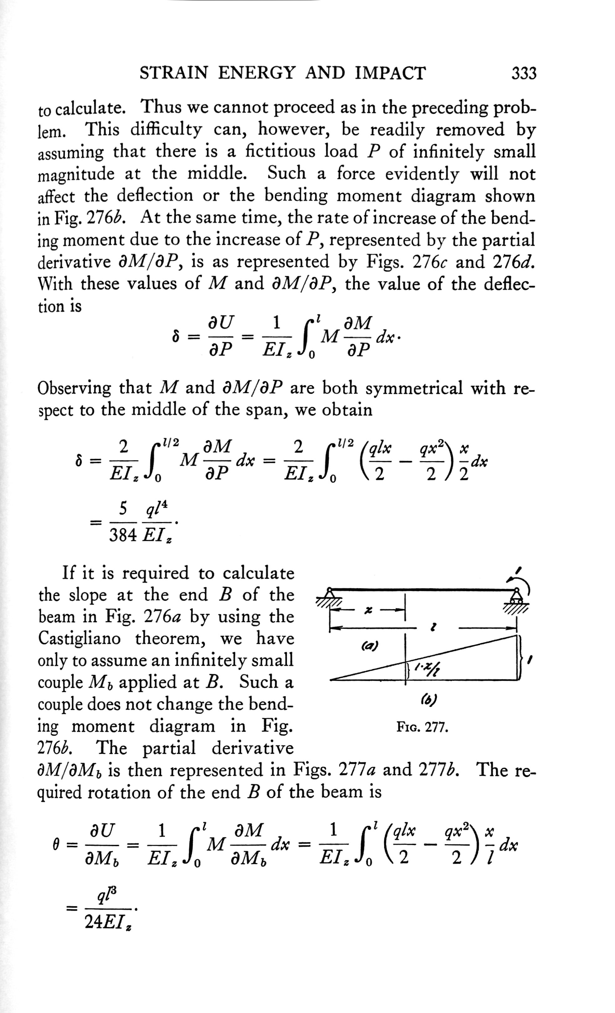 Page of equations from Timoshenko