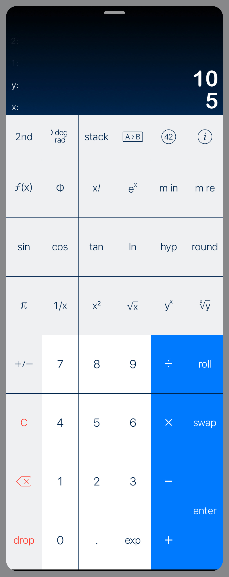 PCalc as Slide Over app