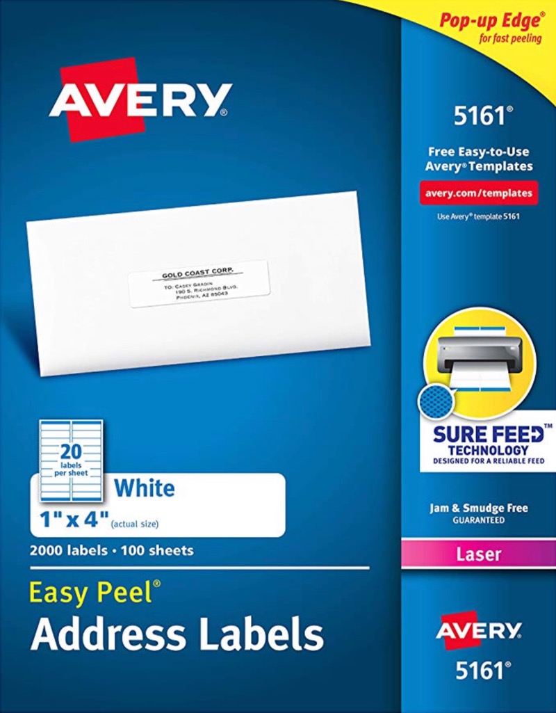 Avery 5161 labels