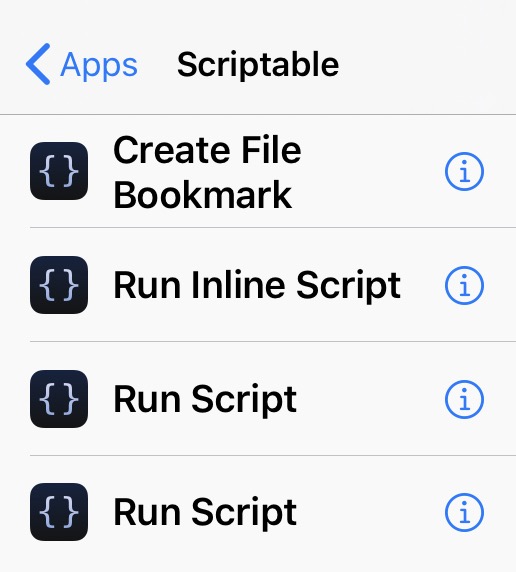 Scriptable actions for Shortcuts