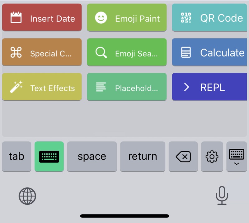 Pythonista keyboard