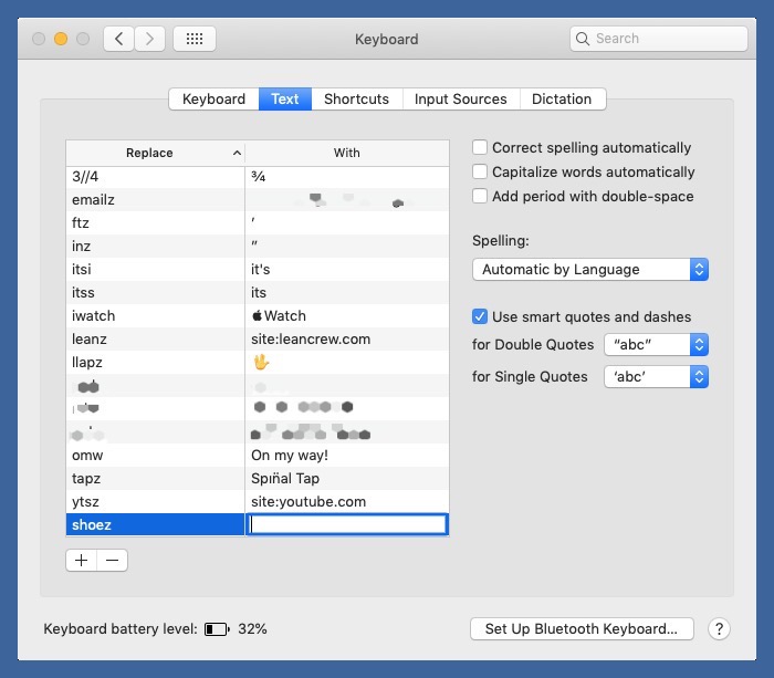 Defining multiline text replacement on the Mac