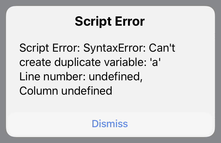 Variable redefinition error message