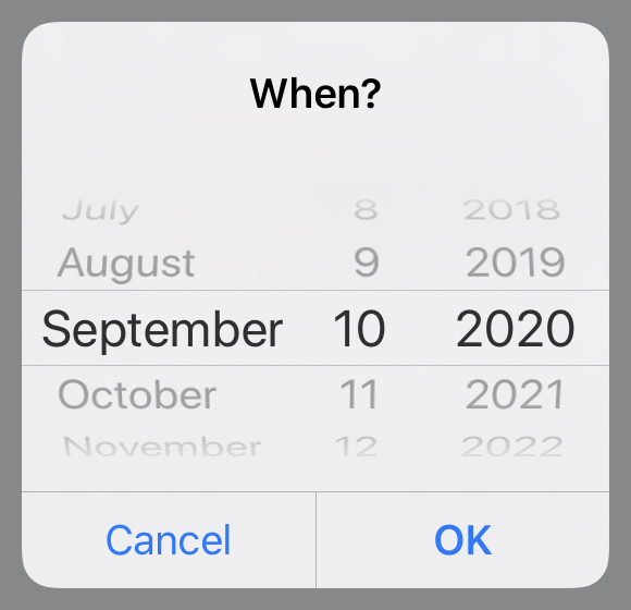 Date picker set to September 10