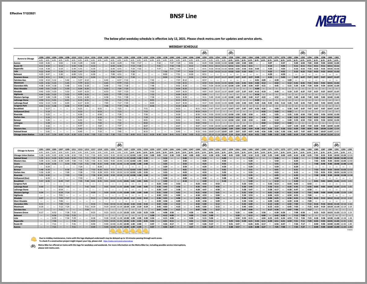 BNSF schedule PDF