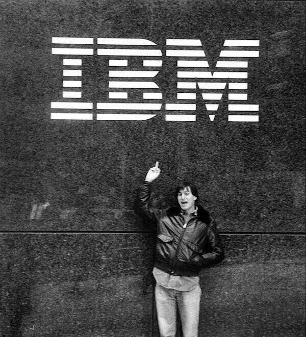 Jobs flipping IBM the bird