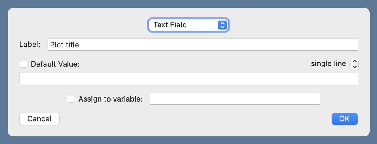 Text field definition