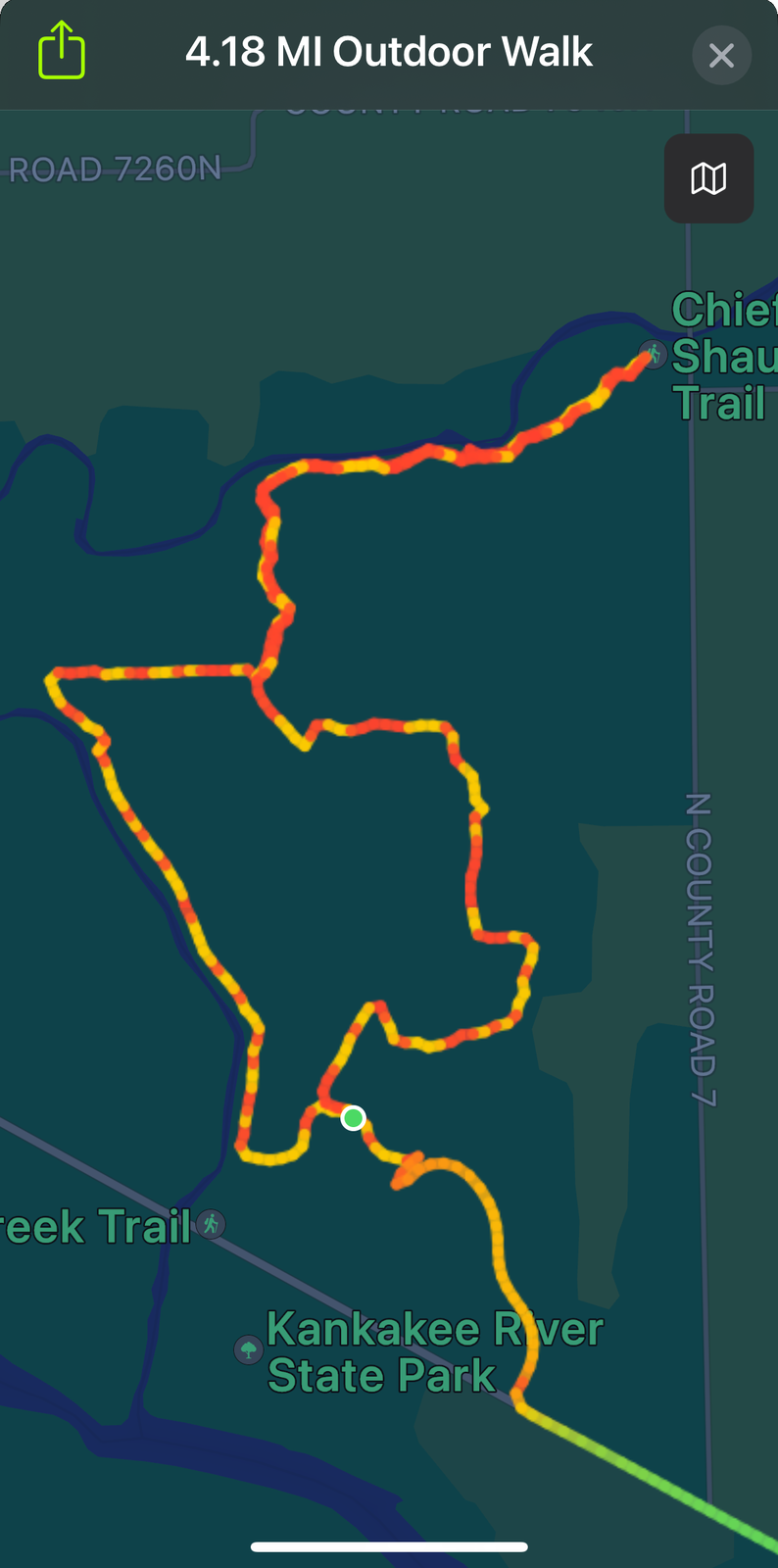 Hiking workout map