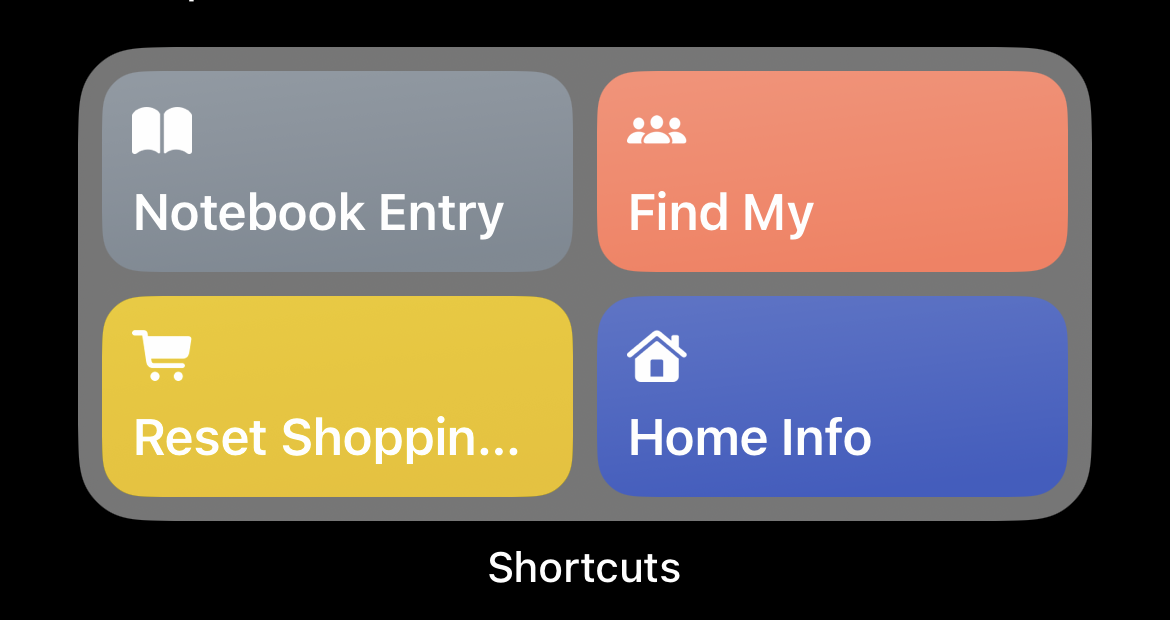 Shortcuts widget