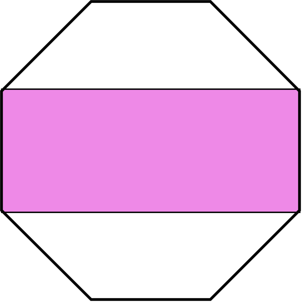 Regular octagon and middle rectangle