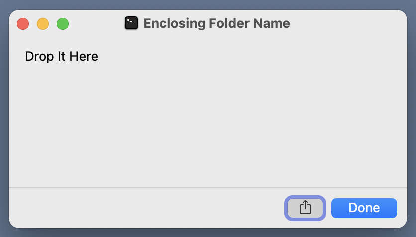 Results window from the Shortcut