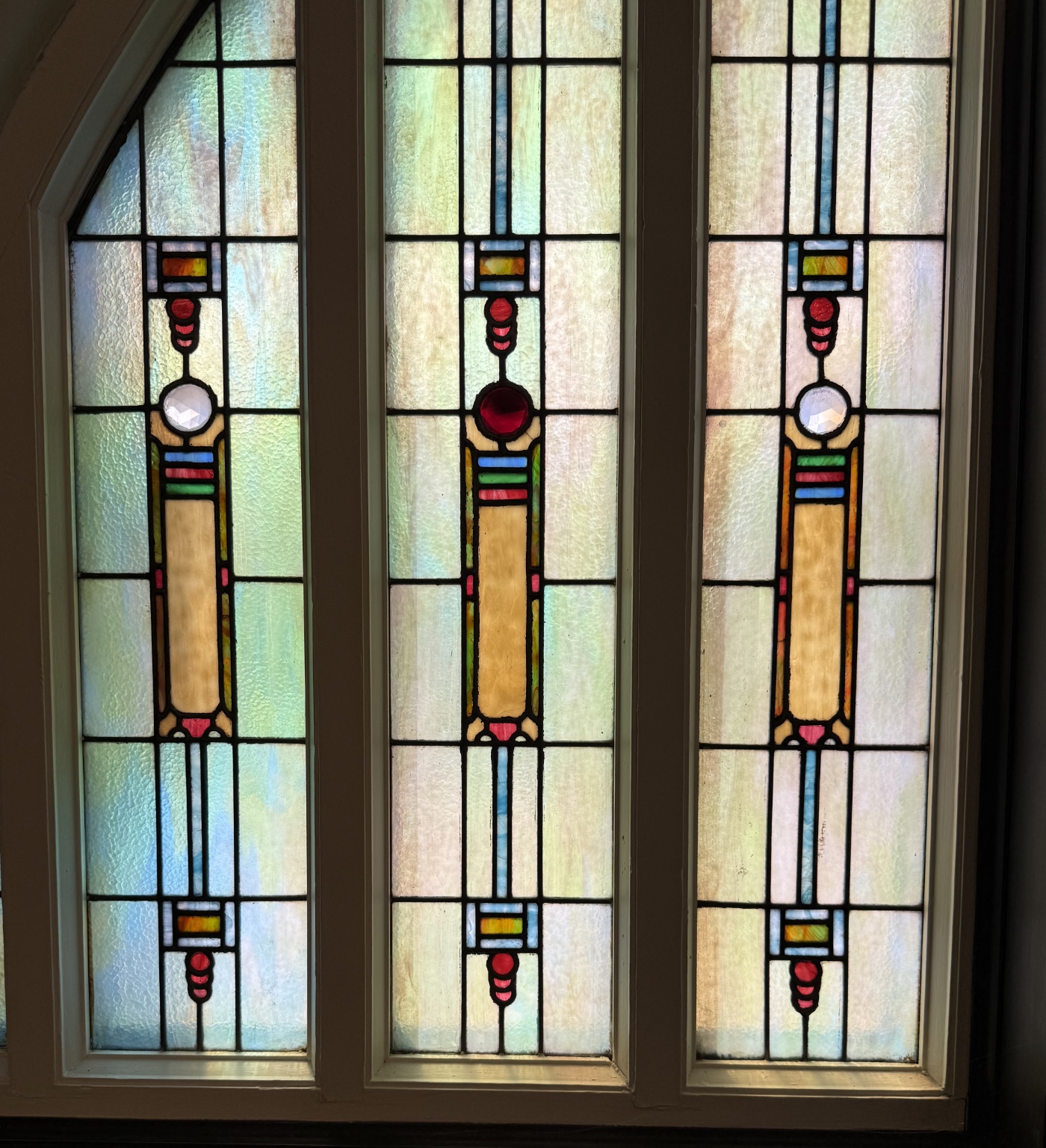 Detail of rear stained glass window