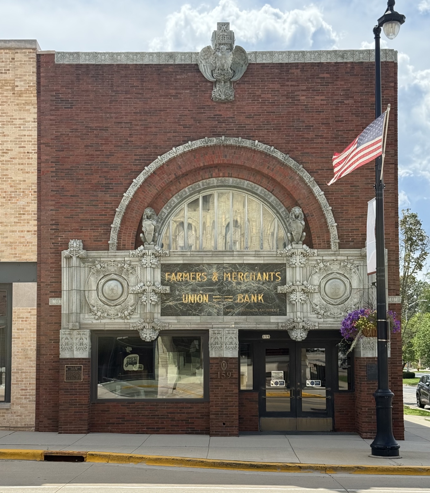 Front of bank