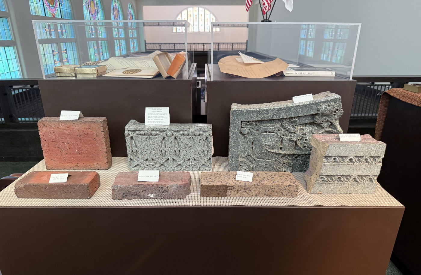 Samples of brick and terracotta