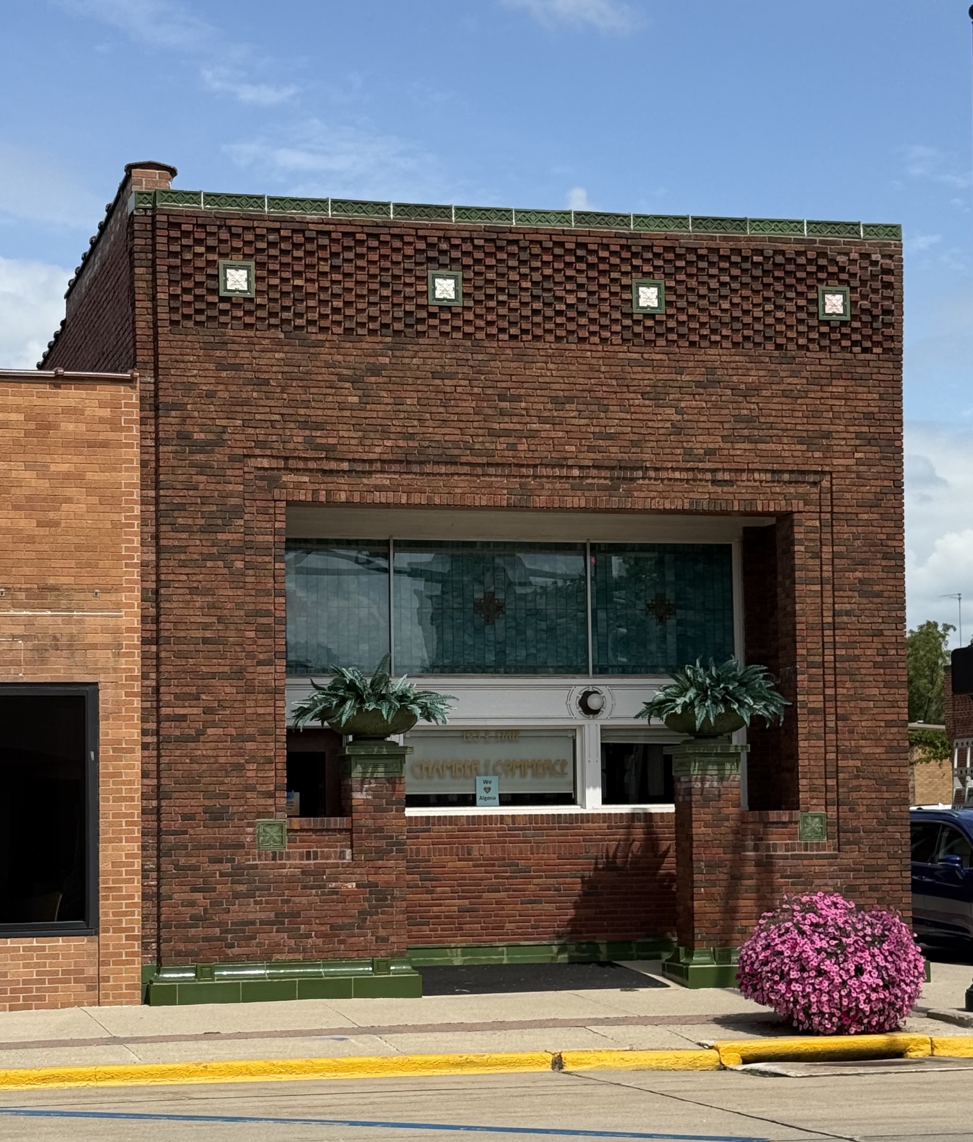 Front of bank