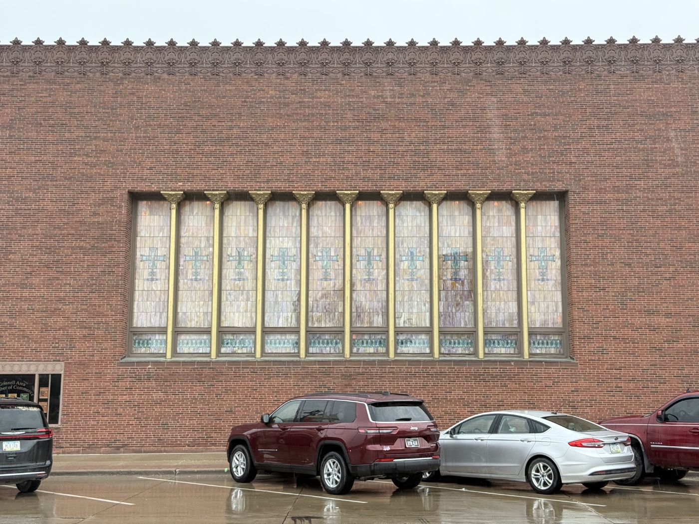 Long side of building