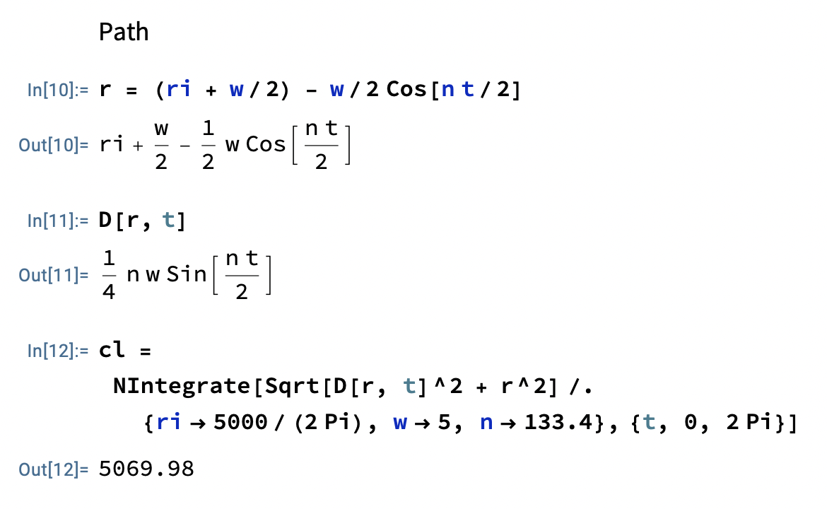 Mathematica solution for a circular road Mathematica solution for a circular road