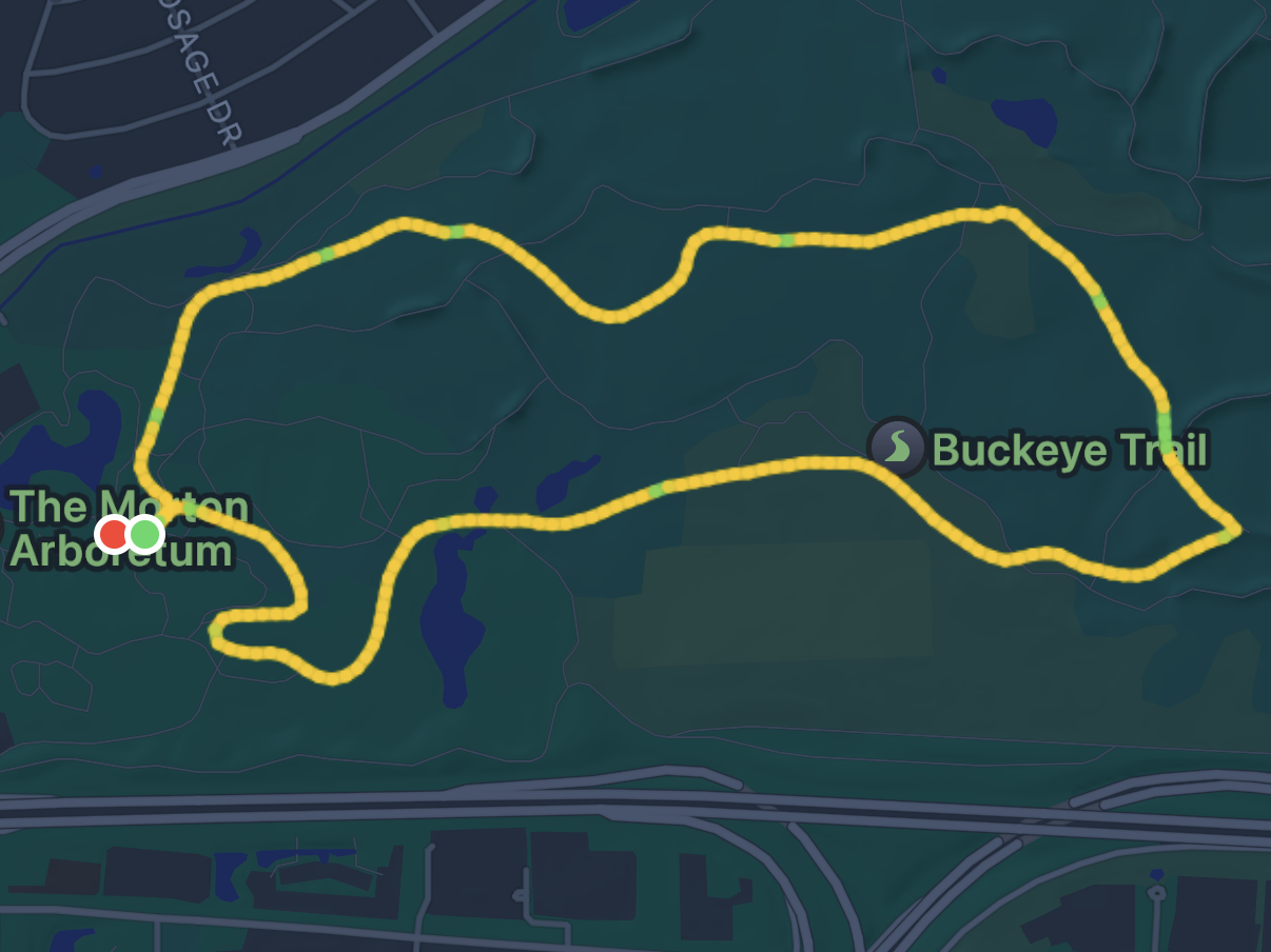 Morton Arboretum 5k route Morton Arboretum 5k route