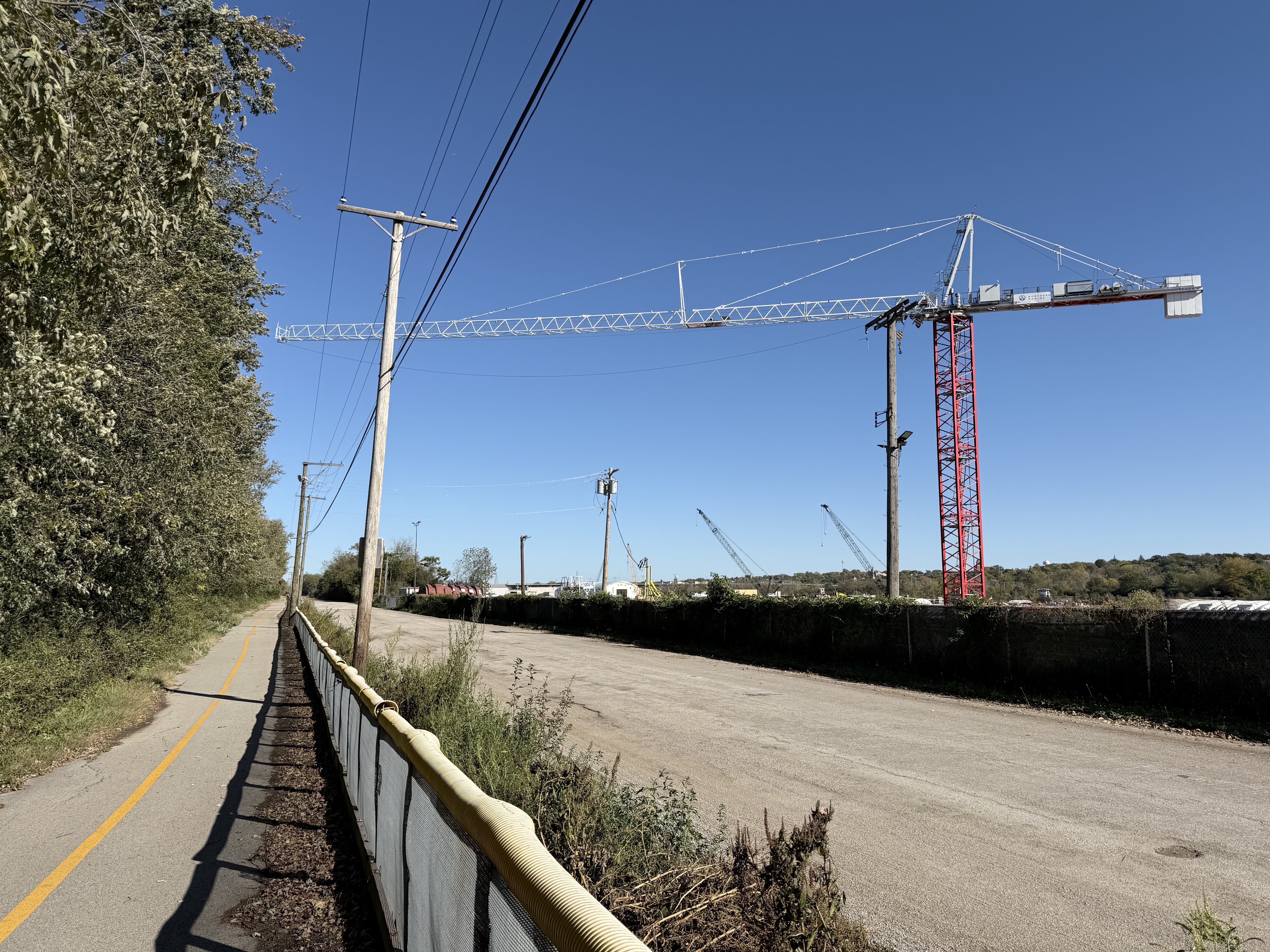 Tower crane at Lemont shipyard