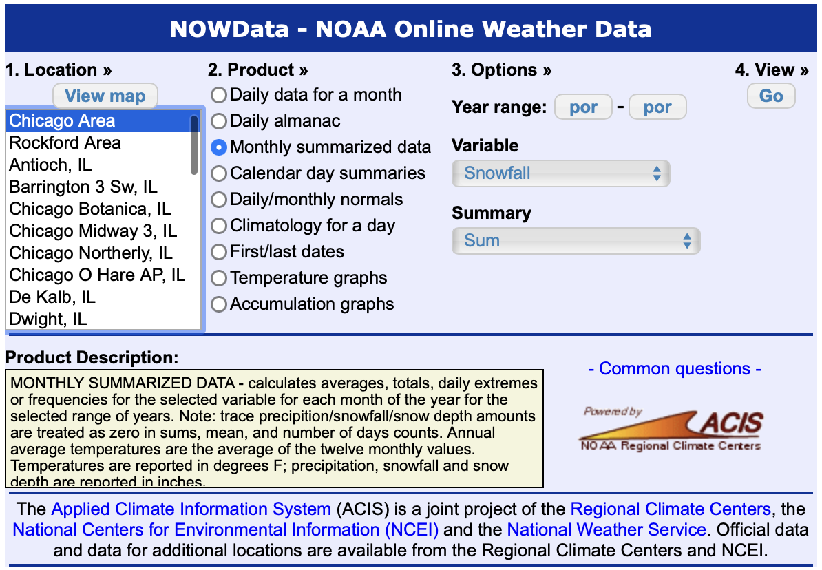 NOWData selection NOWData selection