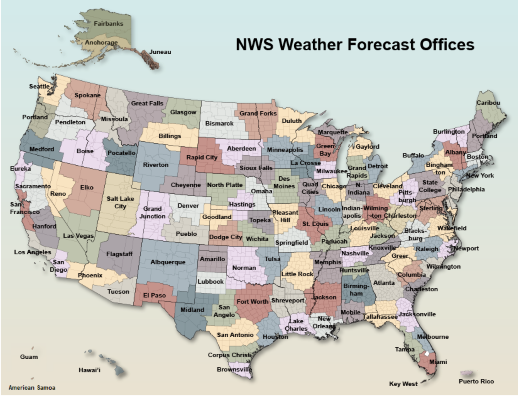 Weather forecast office map Weather forecast office map