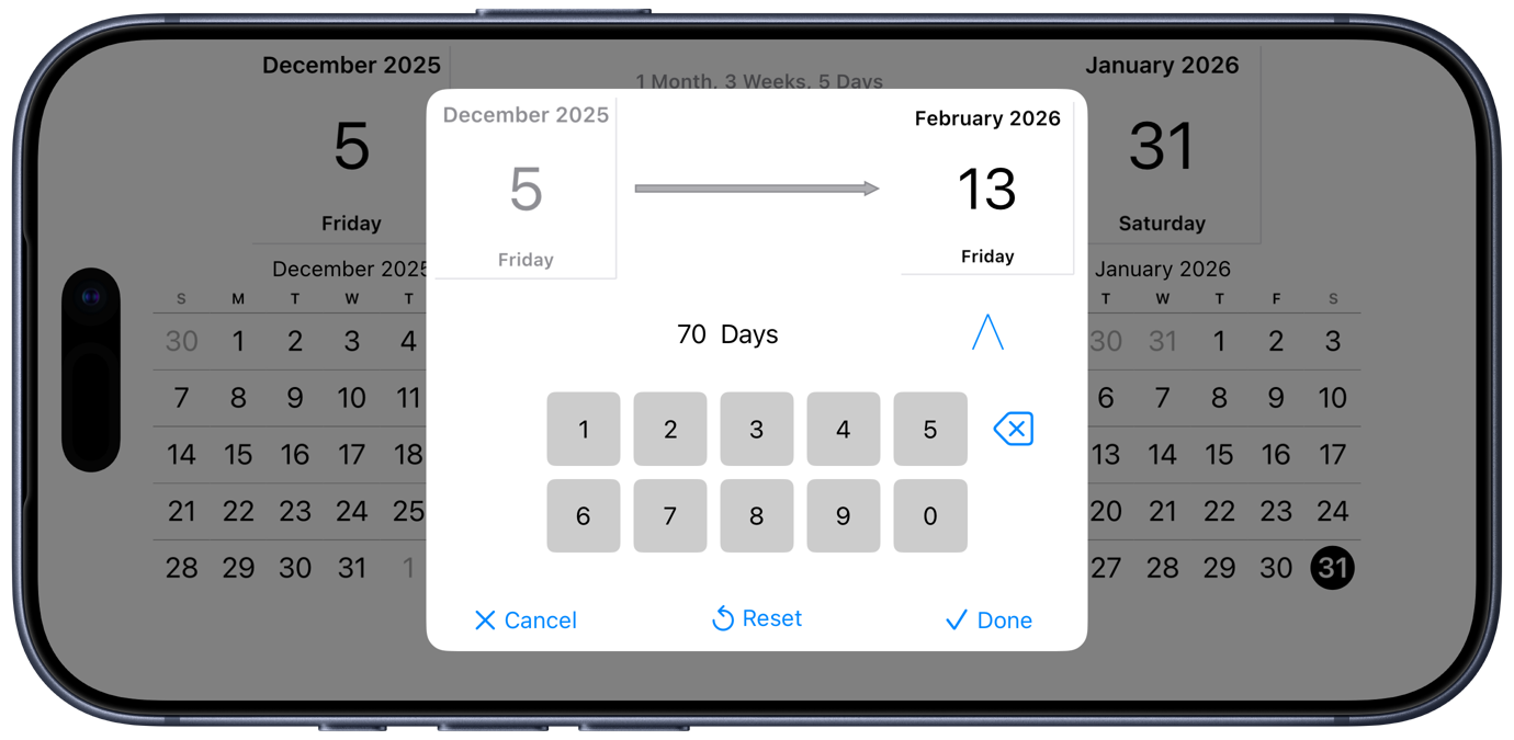 Time Jump interval entry