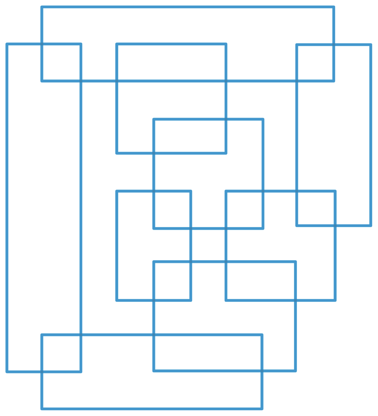 Overlapping rectangle puzzle