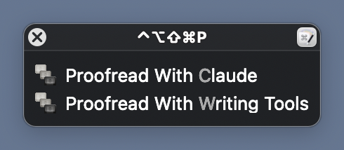 Keyboard Maestro Conflict Palette
