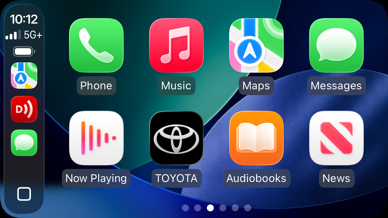 CarPlay icon screen example