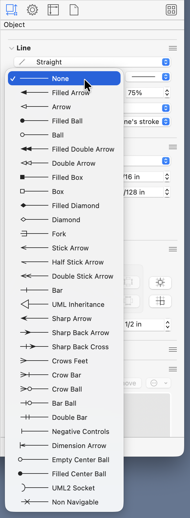 OmniGraffle arrows