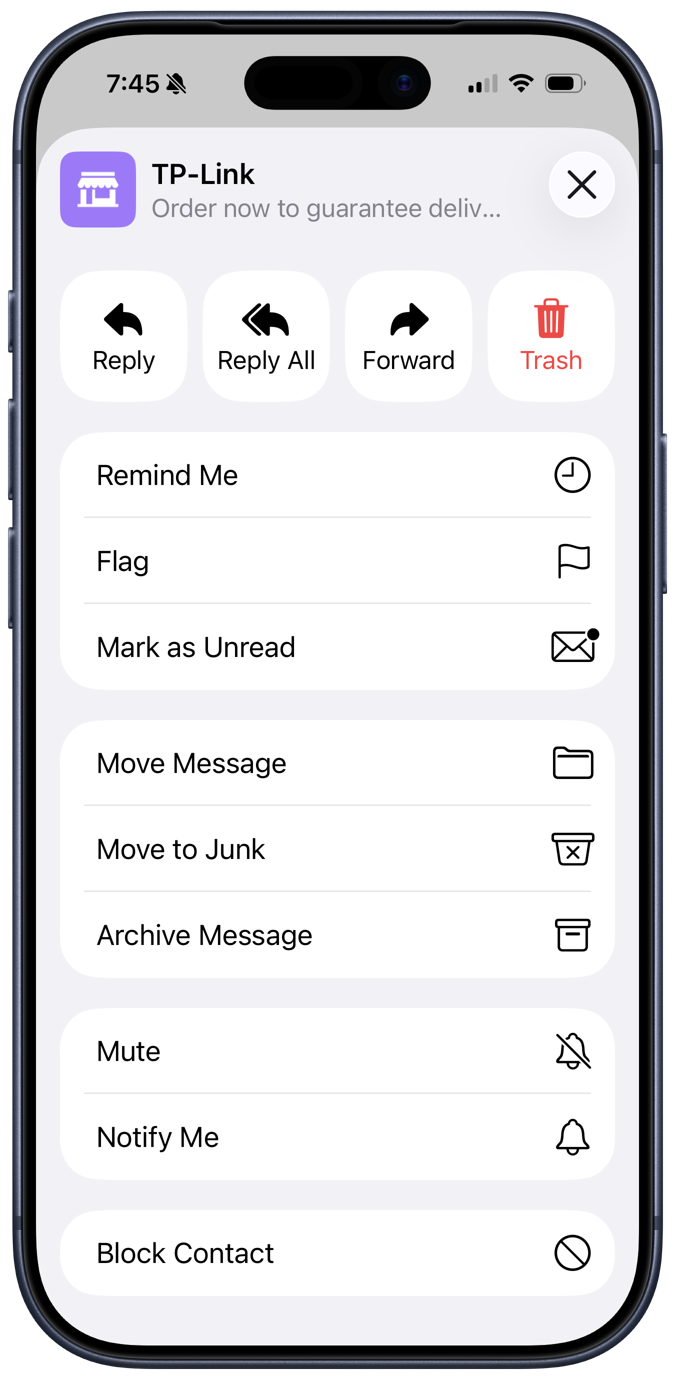 Mail More commands