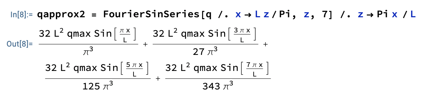 Mathematica notebook screenshot of Fourier series Mathematica notebook screenshot of Fourier series
