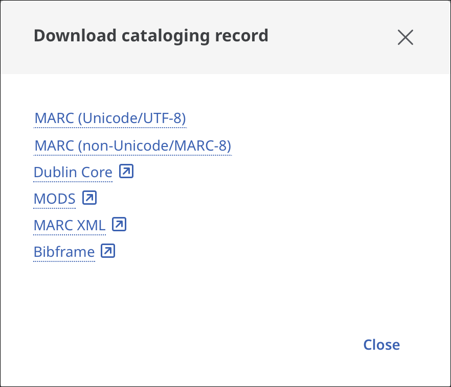 LoC downloads popup LoC downloads popup